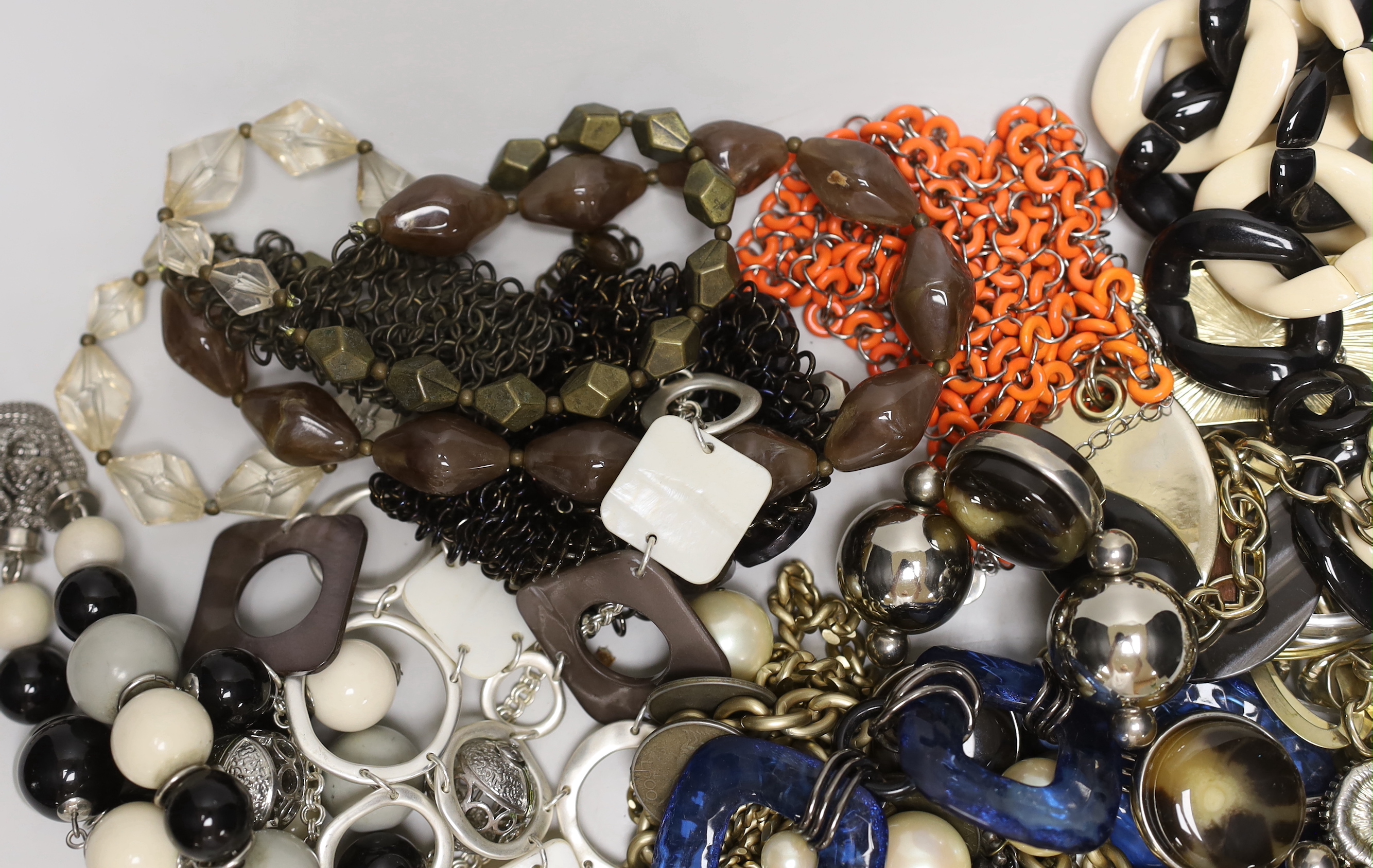 A quantity of assorted modern mainly Jaeger costume jewellery.